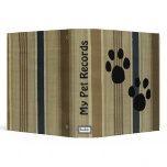 Striped pet records binder