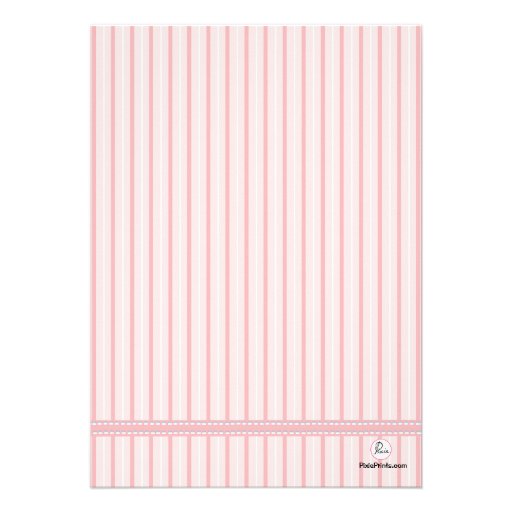 Striped Pink Cross Invitation