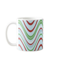 Striped Ribbon Christmas Holiday Mugs