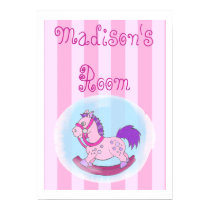 Striped-Rocking Horse Poster posters