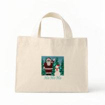 Striped Santa Tote Bag by HolidayFun Striped Santa Tote Bag