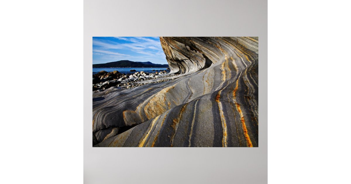 Striped Seaside Rock Poster Zazzle