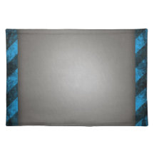 Striped Silver Brushed Aluminum Placemats
