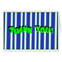 striped thank u greeting cards