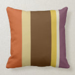Striped Throw Pillow - Fat Stripes (Burnt Orange)