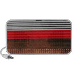 Striped traveling music speakers