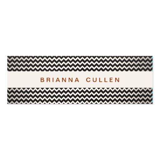 Striped Trendy Chevron Elegant Fashion and Beauty Business Card Templates (front side)