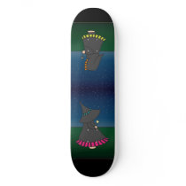 Striped Warlock Wade & Witchy Wendy Skateboard