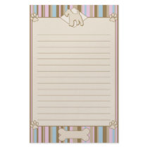 Striped Wire Fox Terrier Stationery