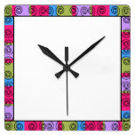 Striped With Fun Wall Clocks