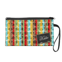Striped Wristlet