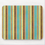 STRIPES07 RETRO STRIPES LIGHT YELLOW BLUE TAN ORAN mousepads