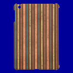 STRIPES10 RETRO STRIPES LIGHT YELLOW BLUE TAN ORAN ipad mini cases