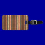 STRIPES10 RETRO STRIPES LIGHT YELLOW BLUE TAN ORAN luggage tags