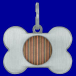 STRIPES10 RETRO STRIPES LIGHT YELLOW BLUE TAN ORAN pet tags