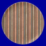 STRIPES10 RETRO STRIPES LIGHT YELLOW BLUE TAN ORAN plates