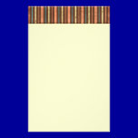 STRIPES10 RETRO STRIPES LIGHT YELLOW BLUE TAN ORAN stationery