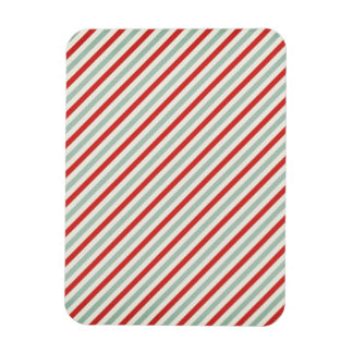 stripes73 red green cream stripes candycane diagon rectangular magnets