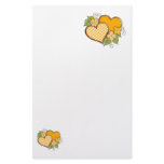 Stripes-001 Gold Yellow White Personalized Stationery