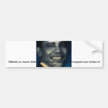 Stripes 002, OBAMA yo mama didn't raise you rig... Bumper Sticker