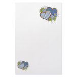Stripes-009 Navy &amp; white. Customized Stationery