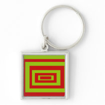 Stripes abstract pattern keychain