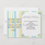 Stripes and Blocks Unisex Baby Shower Invitation invitation