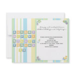 Stripes and Blocks Unisex Baby Shower Invitation invitation