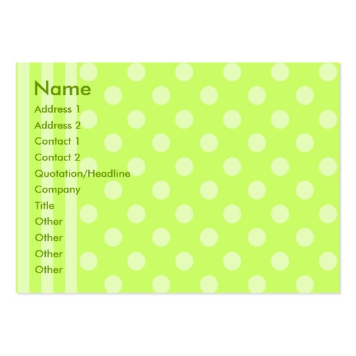 Stripes and Dots Business Card Templates (front side)