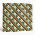 Stripes and Dots - Chocolate Mint 3 Ring Binders