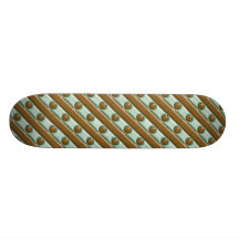Stripes and Dots - Chocolate Mint Skate Board Decks