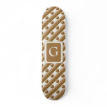 Stripes and Dots - Milk and White Chocolate Skate Deck
