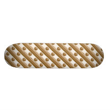 Stripes and Dots - Milk and White Chocolate Skate Board Decks