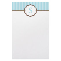 Stripes and Monogram Stationery