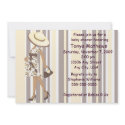 Stripes And Paisley Baby Shower Invitation (AA)