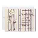 Stripes And Paisley Baby Shower Invitation (CA)