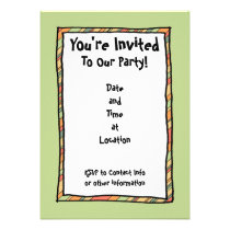 Stripes and Paisleys Invitations invitations