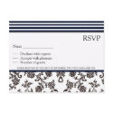 Stripes and Patterned RSVP cards postcard