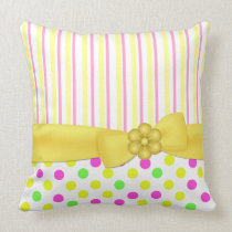 Stripes and Polka Dots Pretty Pillow pillows