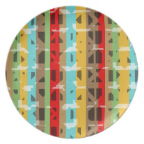 Stripes and Shapes Patterned Plate