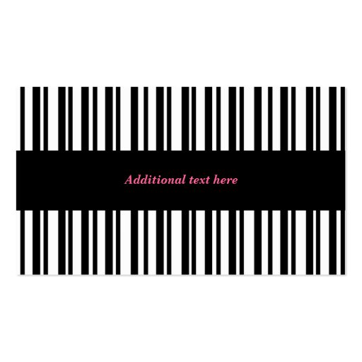 Stripes and Sweets Bakery Business Card (back side)