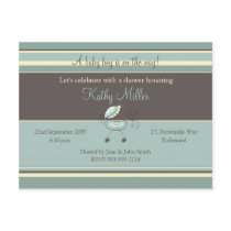 Stripes Baby Shower Invitation (Boy) postcards by CSCountry Stripes Baby Shower Invitation (Boy) postcards