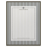 Stripes ~ blue + graphite background letterhead