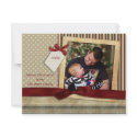 Stripes Dots Scrap Christmas Photo Card invitations
