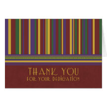 Stripes Employee Appreciation Thank You Card