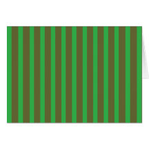 Stripes Green & DarkGold Greeting Cards