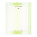 Stripes ~ green + white background letterhead design