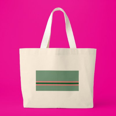 Stripes Green with Pink Canvas Bag Zazzle_bag