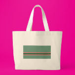 Stripes Green with Pink Canvas Bag