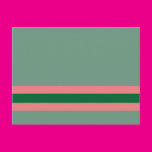 Stripes Green with Pink Postcards